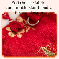 HKM-3434685 Traditional Chinese Knot Pet Vest with Faux Fur Trim for Lunar New Year Celebrations