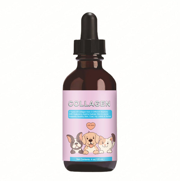 HKM-3435965 Universal Pet Collagen Drops - 120 ML for Joint Health and Mobility Support