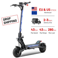 HKM-343635 Folding Electric Scooter with 10-Inch Tires, 71 km Range, 250W Motor, Hydraulic Brakes, Full Suspension