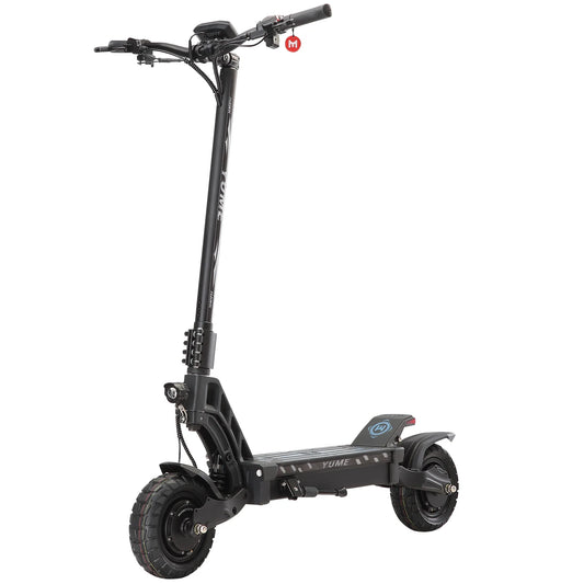 HKM-343635 Folding Electric Scooter with 10-Inch Tires, 71 km Range, 250W Motor, Hydraulic Brakes, Full Suspension