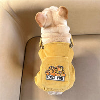 HKM-3436477 Corduroy Jumpsuit with Adjustable Three-Dimensional Pocket for Dogs and Cats