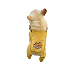 HKM-3436477 Corduroy Jumpsuit with Adjustable Three-Dimensional Pocket for Dogs and Cats