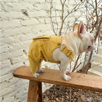HKM-3436477 Corduroy Jumpsuit with Adjustable Three-Dimensional Pocket for Dogs and Cats