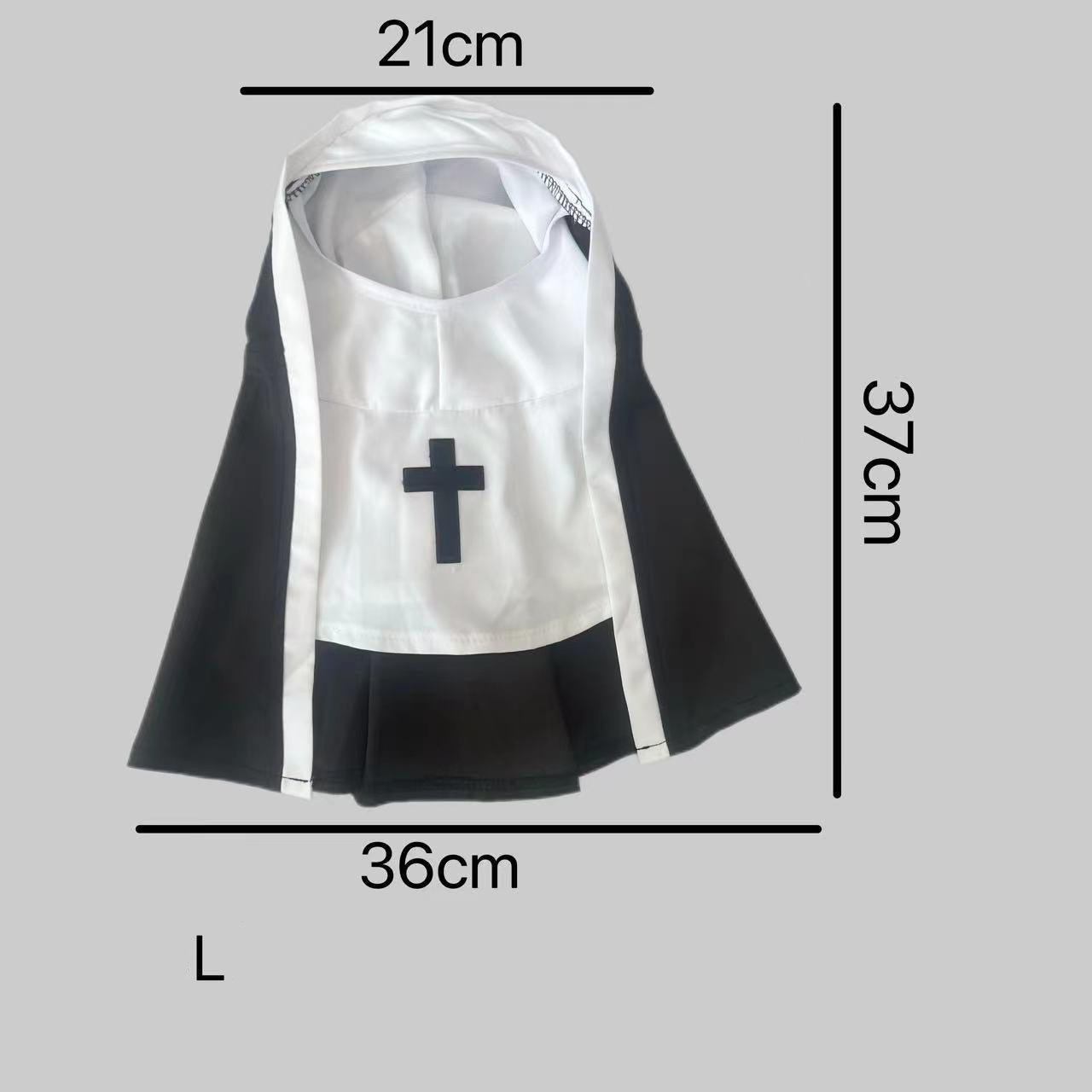 HKM-3437373 Nun Dog Costume for Small to Medium Dogs - Halloween Cloak Outfit for Pets