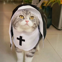 HKM-3437373 Nun Dog Costume for Small to Medium Dogs - Halloween Cloak Outfit for Pets
