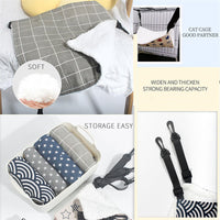 HKM-3437501 Cozy Adjustable Hammock Bed for Cats - Durable Indoor Pet Hanging Seat with Plush Winter Option