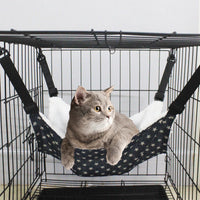 HKM-3437501 Cozy Adjustable Hammock Bed for Cats - Durable Indoor Pet Hanging Seat with Plush Winter Option