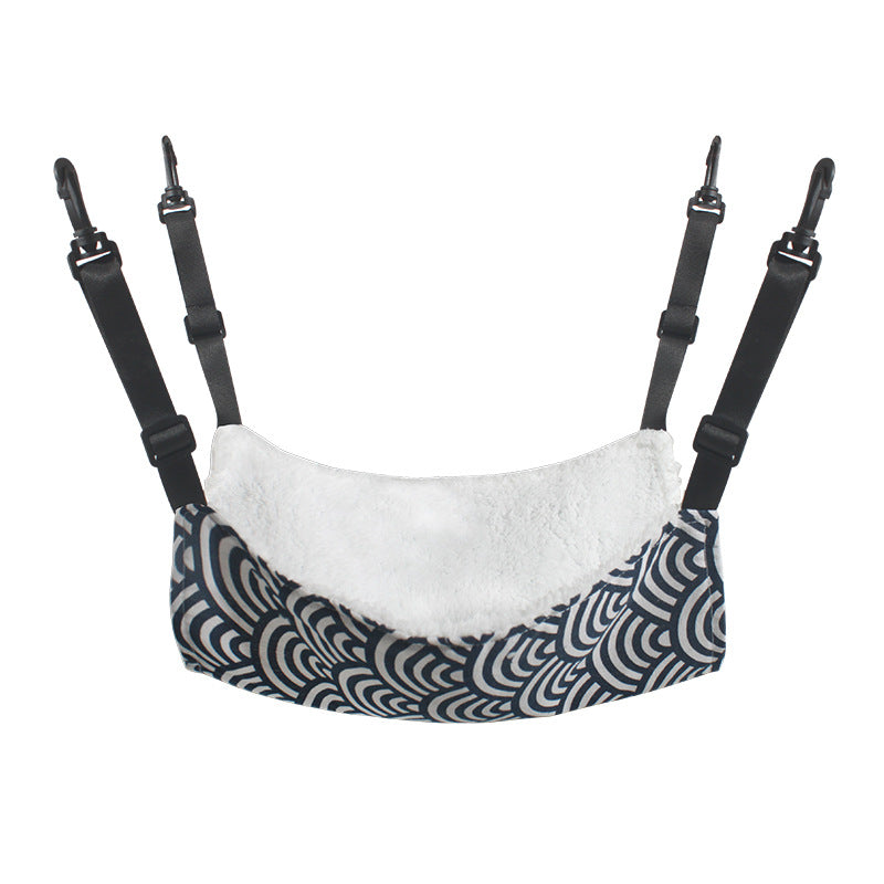 HKM-3437501 Cozy Adjustable Hammock Bed for Cats - Durable Indoor Pet Hanging Seat with Plush Winter Option