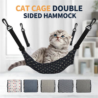 HKM-3437501 Cozy Adjustable Hammock Bed for Cats - Durable Indoor Pet Hanging Seat with Plush Winter Option