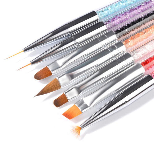 HKM-343763 Crystal Nail Art Tools Set – 7 Diamond Tip Pens in Various Sizes for Precision Design
