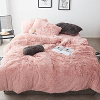 HKM-343763 Crystal Velvet Four-Piece Bedding Set in Cloud Mink Velvet - Personalized Fashion Design