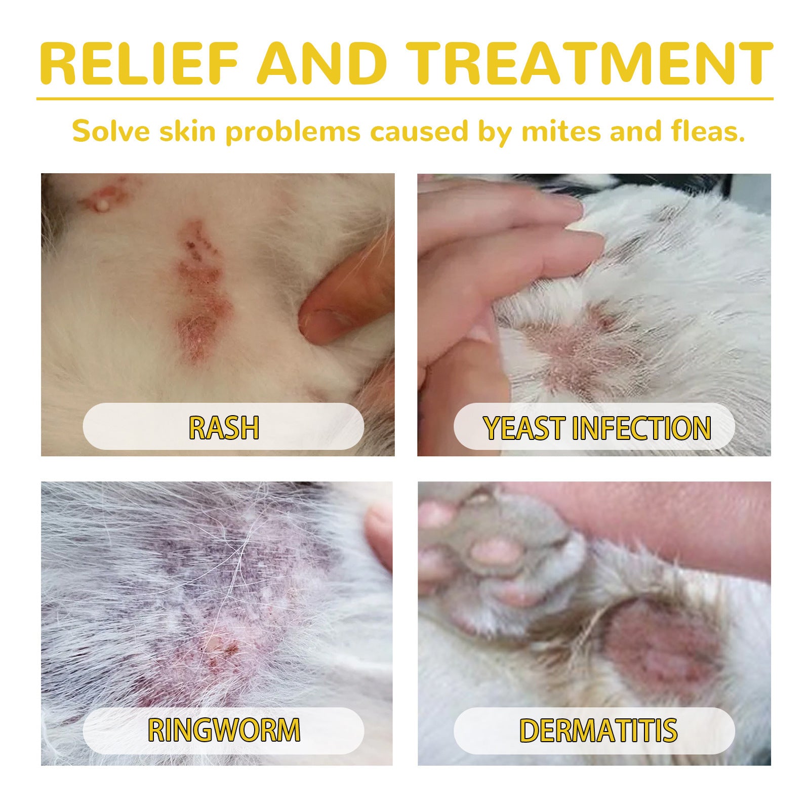 HKM-3438525 Flea and Tick Treatment for Dogs - External Skin Care Drops with Herbal Extracts