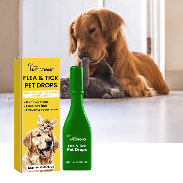 HKM-3438525 Flea and Tick Treatment for Dogs - External Skin Care Drops with Herbal Extracts