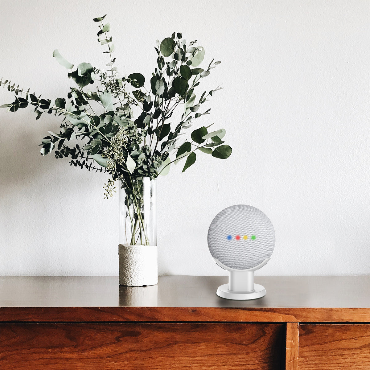 HKM-343955 Compact Voice Assistant Holder for Kitchen, Bedroom, and Study - Versatile Table Mount Solution