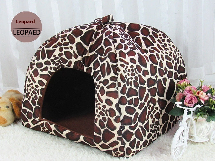 HKM-3439933 Cozy Cotton Pet House with Sturdy Low Foot Railing for Comfort and Stability