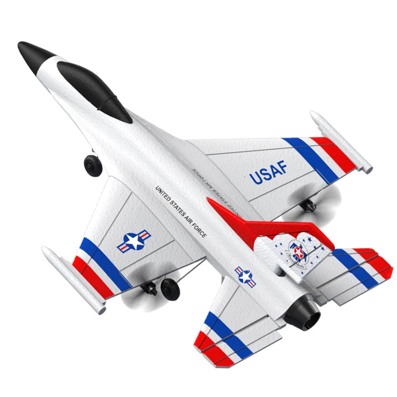 HKM-344083 3CH Remote Control F16 Airplane Model - 2.4G Outdoor Electric Glider for Ages 5 and Up