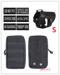 HKM-3441341 Adjustable German Shepherd Tactical Dog Harness with Heavy-Duty Nylon, Pockets, and Metal Clips