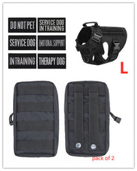 HKM-3441341 Adjustable German Shepherd Tactical Dog Harness with Heavy-Duty Nylon, Pockets, and Metal Clips