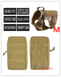 HKM-3441341 Adjustable German Shepherd Tactical Dog Harness with Heavy-Duty Nylon, Pockets, and Metal Clips