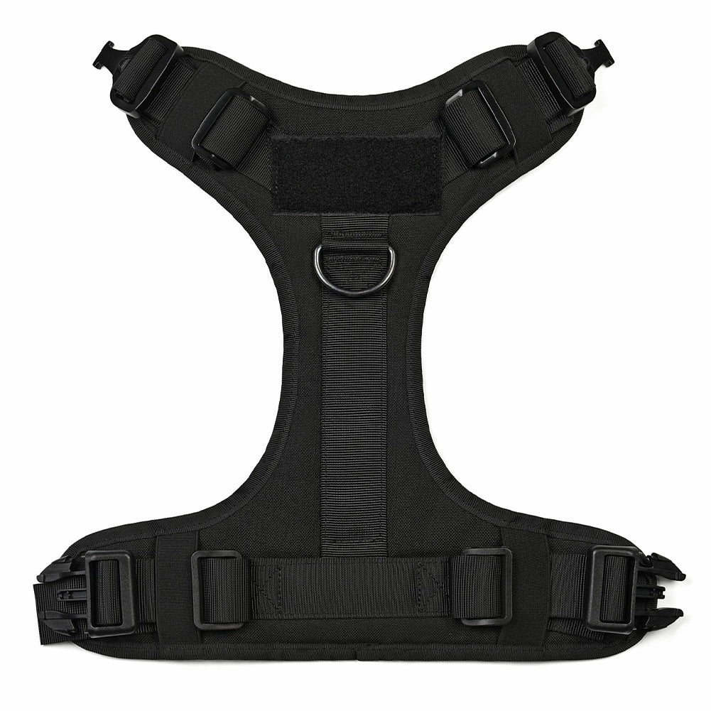HKM-3441341 Adjustable German Shepherd Tactical Dog Harness with Heavy-Duty Nylon, Pockets, and Metal Clips