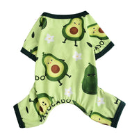 HKM-3441469 Four Seasons Cotton Dog Jumpsuit in Grass Green - Casual Pet Pajamas for All Sizes