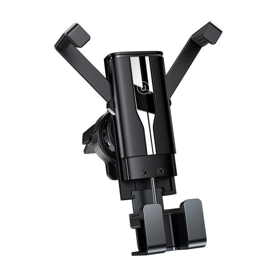 HKM-344147 Fully Automatic Gravity Air Outlet Dual-arm Car Mobile Phone Holder with One-handed Access