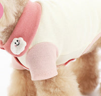 HKM-3442237 Cotton Bipedal Casual Cardigan for Pets - Available in Blue and Pink