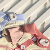 HKM-3442237 Cotton Bipedal Casual Cardigan for Pets - Available in Blue and Pink
