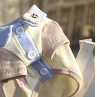 HKM-3442237 Cotton Bipedal Casual Cardigan for Pets - Available in Blue and Pink
