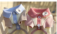 HKM-3442237 Cotton Bipedal Casual Cardigan for Pets - Available in Blue and Pink