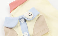 HKM-3442237 Cotton Bipedal Casual Cardigan for Pets - Available in Blue and Pink