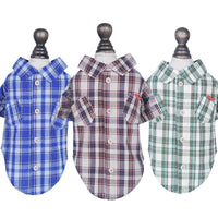 HKM-3444029 Lightweight Summer Dog Shirt with Double Diagonal Pockets for Small Dogs