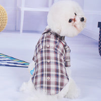 HKM-3444029 Lightweight Summer Dog Shirt with Double Diagonal Pockets for Small Dogs