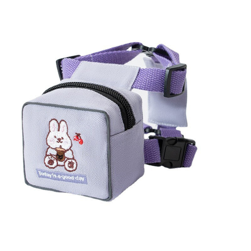 HKM-3445437 Korean Style Pet Backpack with Holding Rope in Purple, Yellow, and Green
