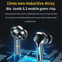 HKM-344595 Dual Mode Gaming & Music Earphones with HD Call, LED Display, Noise Reduction, and Waterproof Design