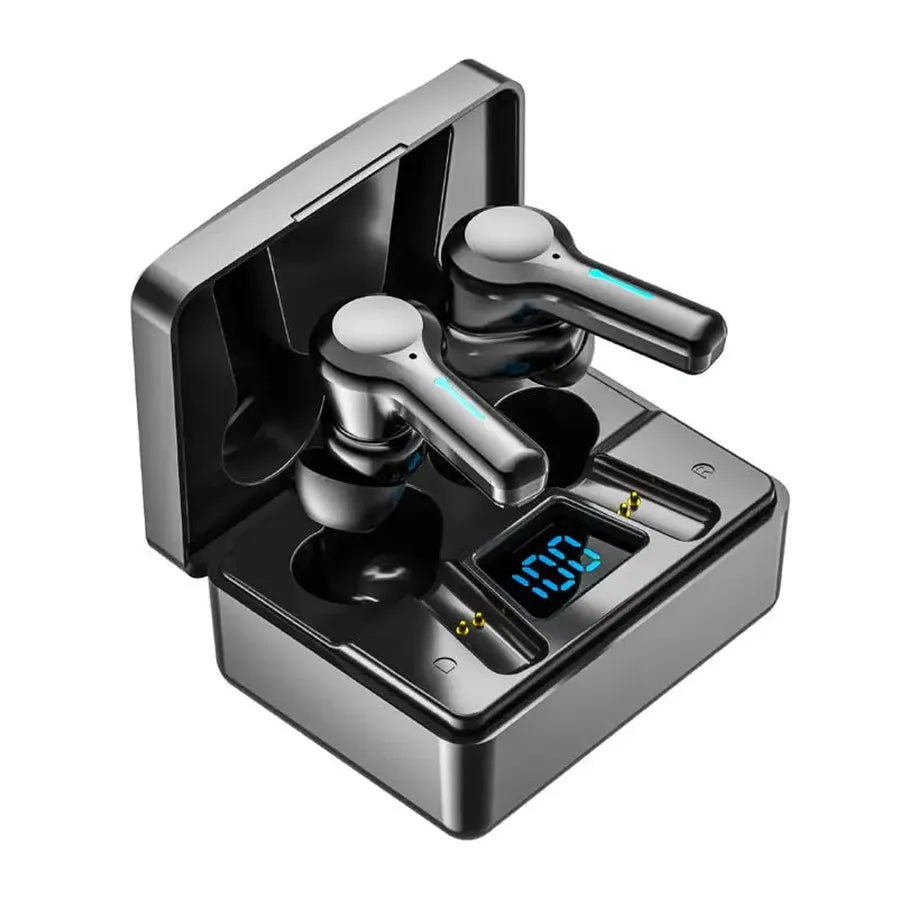 HKM-344595 Dual Mode Gaming & Music Earphones with HD Call, LED Display, Noise Reduction, and Waterproof Design