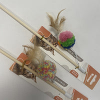 HKM-3446461 Interactive Cat Teaser Stick with Feather and Bell
