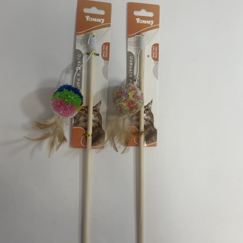 HKM-3446461 Interactive Cat Teaser Stick with Feather and Bell