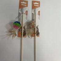 HKM-3446461 Interactive Cat Teaser Stick with Feather and Bell
