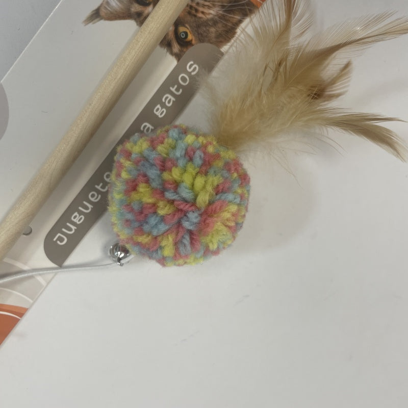HKM-3446461 Interactive Cat Teaser Stick with Feather and Bell