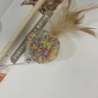 HKM-3446461 Interactive Cat Teaser Stick with Feather and Bell