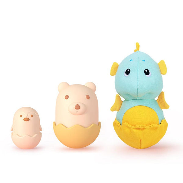HKM-344787 Dog Tumbler Sounding Toys - Bite Resistant Rubber, Non-Leaking Design with Bear, Penguin, and Seahorse Options