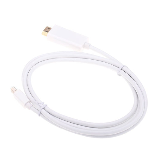 HKM-344787 Mini DisplayPort to HDMI Adapter Cable, 1.8m, White, Copper Wire for Personal Computers