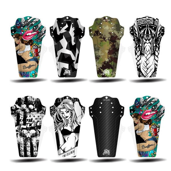 HKM-344787 Universal Mountain Bike Mudguard with Carbon Fiber Pattern Design