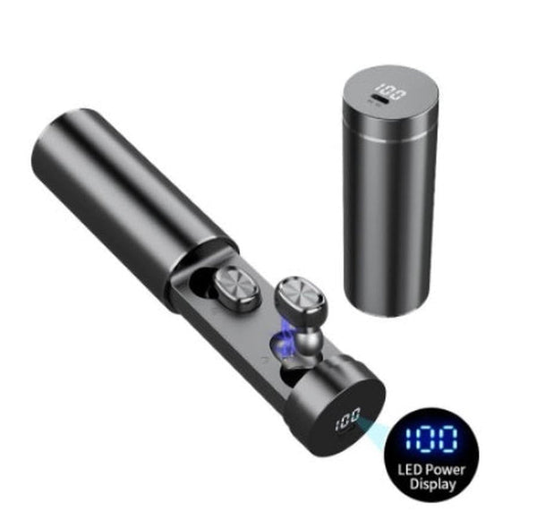 HKM-344787 Wireless Bluetooth Headset with LED Display - 9D HIFI Stereo, Ergonomic Design, Waterproof, Dual Microphone Capability