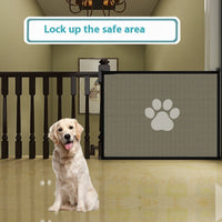 HKM-3448893 Portable Folding Dog Barrier - Punch-Free Isolation Net Fence for Pet Safety