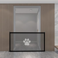 HKM-3448893 Portable Folding Dog Barrier - Punch-Free Isolation Net Fence for Pet Safety