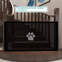 HKM-3448893 Portable Folding Dog Barrier - Punch-Free Isolation Net Fence for Pet Safety
