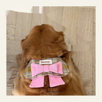 HKM-3449021 Maillard Puppy Bow Bib – Adjustable Pet Collar for Small to Extra-Large Dogs