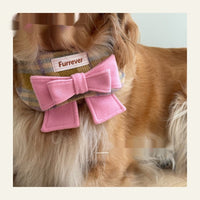 HKM-3449021 Maillard Puppy Bow Bib – Adjustable Pet Collar for Small to Extra-Large Dogs